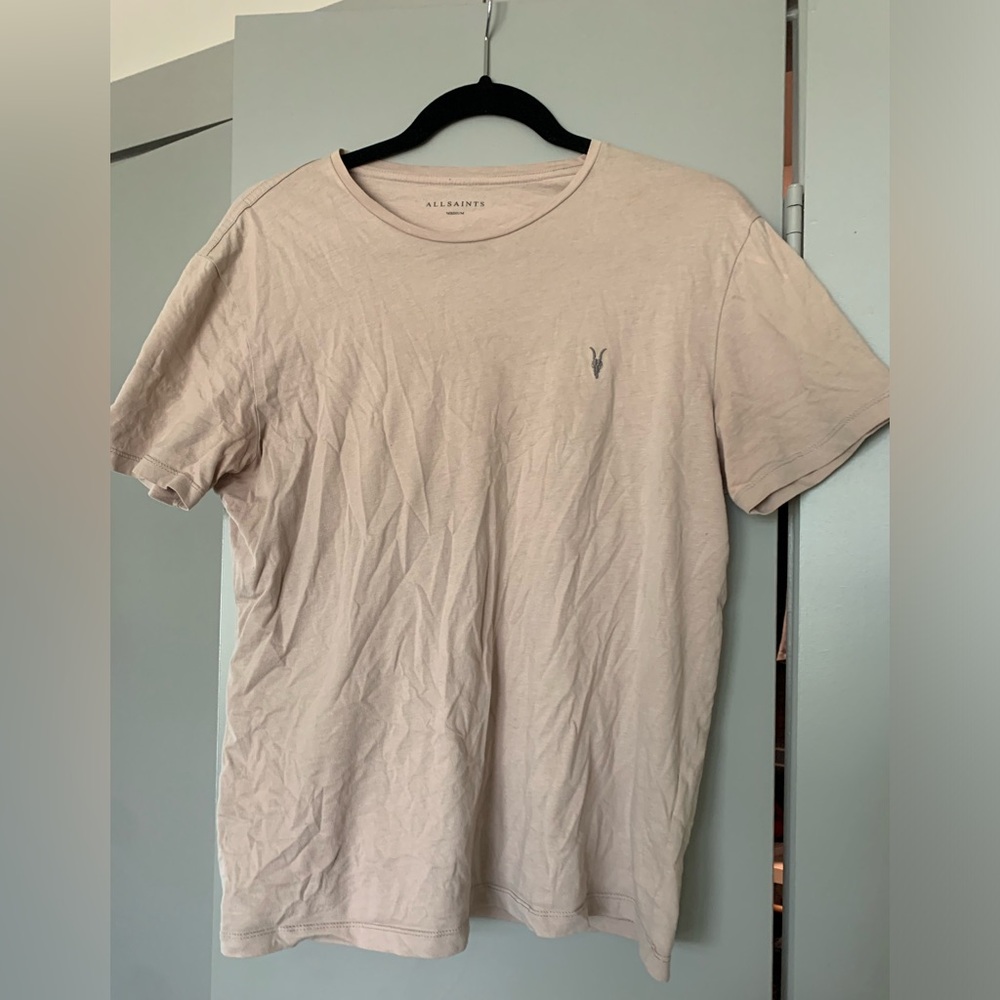 Neutral allsaints boyfriend tshirt